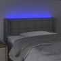 Cabecero con LED de tela gris claro 83x16x78/88 cm de , Cabeceros y pies de cama - Ref: Foro24-3123644, Precio: 52,49 €, Desc...