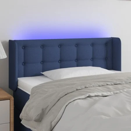 Blue fabric LED headboard 83x16x78/88 cm by , Headboards and footboards - Ref: Foro24-3123650, Price: 45,57 €, Discount: %