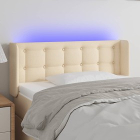 Cabecero con LED de tela crema 103x16x78/88 cm de , Cabeceros y pies de cama - Ref: Foro24-3123665, Precio: 50,97 €, Descuent...
