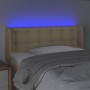 Cabecero con LED de tela crema 103x16x78/88 cm de , Cabeceros y pies de cama - Ref: Foro24-3123665, Precio: 50,97 €, Descuent...