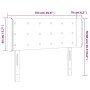 Cabecero con LED de tela crema 103x16x78/88 cm de , Cabeceros y pies de cama - Ref: Foro24-3123665, Precio: 50,97 €, Descuent...