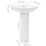 Lavabo de pie de cerámica blanco 520x440x190 mm de vidaXL, Lavabos - Ref: Foro24-142999, Precio: 146,52 €, Descuento: %