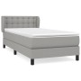 Cama box spring con colchón tela gris claro 80x200 cm de , Camas y somieres - Ref: Foro24-3126517, Precio: 290,21 €, Descuent...