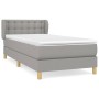 Cama box spring con colchón tela gris claro 80x200 cm de , Camas y somieres - Ref: Foro24-3127077, Precio: 295,58 €, Descuent...