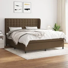 Boxspringbett mit dunkelbrauner Stoffmatratze 160x200 cm von , Betten und Lattenroste - Ref: Foro24-3128296, Preis: 552,58 €,...