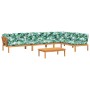 Set de sofás de palets de jardín y cojines 5 pzas madera acacia en Sofás de exterior | Comprar online en Foru.es