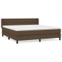 Cama box spring con colchón tela marrón oscuro 160x200 cm de , Camas y somieres - Ref: Foro24-3130044, Precio: 510,09 €, Desc...