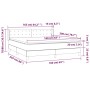 Cama box spring con colchón tela marrón oscuro 160x200 cm de , Camas y somieres - Ref: Foro24-3130044, Precio: 510,09 €, Desc...