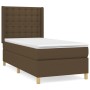 Cama box spring con colchón tela marrón oscuro 80x200 cm de , Camas y somieres - Ref: Foro24-3132268, Precio: 332,48 €, Descu...