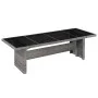 Mesa de jardín ratán sintético y vidrio 240x90x74 cm de vidaXL, Mesas de jardín - Ref: Foro24-43941, Precio: 355,26 €, Descue...