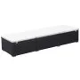 Tumbona con cojín ratán sintético negro de vidaXL, Tumbonas - Ref: Foro24-44404, Precio: 158,81 €, Descuento: %