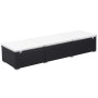 Tumbona con cojín ratán sintético negro de vidaXL, Tumbonas - Ref: Foro24-44404, Precio: 161,09 €, Descuento: %