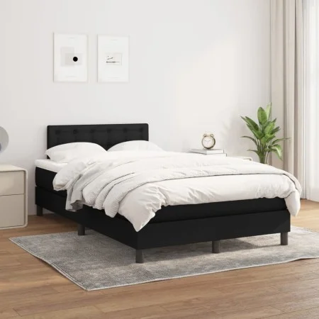 Cama box spring con colchón tela negro 120x200 cm de , Camas y somieres - Ref: Foro24-3140363, Precio: 379,17 €, Descuento: %