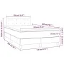 Box spring bed with black fabric mattress 120x200 cm by , Beds and slatted bases - Ref: Foro24-3140363, Price: 379,17 €, Disc...