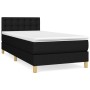 Cama box spring con colchón tela negro 100x200 cm de , Camas y somieres - Ref: Foro24-3140915, Precio: 305,28 €, Descuento: %