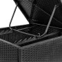 Tumbona con cojín ratán sintético negro de vidaXL, Tumbonas - Ref: Foro24-44404, Precio: 158,81 €, Descuento: %
