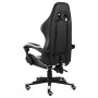 Silla gaming de cuero sintético negro y blanco de vidaXL, Sillas de oficina - Ref: Foro24-20523, Precio: 125,44 €, Descuento: %