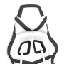 Silla gaming masaje y reposapiés cuero sintético negro blanco de , Sillones para videojuegos - Ref: Foro24-345443, Precio: 12...