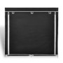 Zapatero de tela con cubierta negro 115x28x110 cm de vidaXL, Zapateros y organizadores de calzado - Ref: Foro24-240493, Preci...