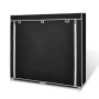 Zapatero de tela con cubierta negro 115x28x110 cm de vidaXL, Zapateros y organizadores de calzado - Ref: Foro24-240493, Preci...