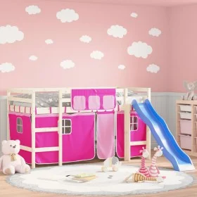 Cortinas para cama alta poliéster rosa de , Accesorios para camas y somieres - Ref: Foro24-835915, Precio: 21,56 €, Descuento: %