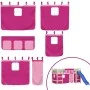 Pink polyester high bed curtains by , Accessories for beds and slatted bases - Ref: Foro24-835915, Price: 21,56 €, Discount: %