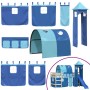 Cortinas para cama alta con túnel y torre azul de , Accesorios para camas y somieres - Ref: Foro24-835920, Precio: 56,94 €, D...