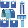 Cortinas para cama alta con túnel y torre azul de , Accesorios para camas y somieres - Ref: Foro24-835920, Precio: 56,94 €, D...
