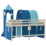 Cortinas para cama alta con túnel y torre azul de , Accesorios para camas y somieres - Ref: Foro24-835920, Precio: 56,94 €, D...