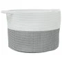 Cesta para ropa sucia algodón gris y blanco Ø55x36 cm de , Cestas para ropa - Ref: Foro24-358470, Precio: 27,35 €, Descuento: %