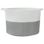 Cesta para ropa sucia algodón gris y blanco Ø55x36 cm de , Cestas para ropa - Ref: Foro24-358470, Precio: 30,09 €, Descuento: %
