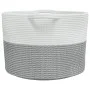 Cesta para ropa sucia algodón gris y blanco Ø55x36 cm de , Cestas para ropa - Ref: Foro24-358470, Precio: 27,35 €, Descuento: %