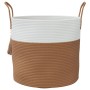 Cesta de almacenaje algodón marrón y blanco Ø40x35 cm de , Cestas - Ref: Foro24-358498, Precio: 26,11 €, Descuento: %