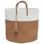 Cesta de almacenaje algodón marrón y blanco Ø40x35 cm de , Cestas - Ref: Foro24-358498, Precio: 26,11 €, Descuento: %