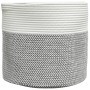 Cesta de almacenaje algodón gris y blanco Ø40x35 cm de , Cestas - Ref: Foro24-358466, Precio: 27,84 €, Descuento: %