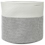 Cesta de almacenaje algodón gris y blanco Ø40x35 cm de , Cestas - Ref: Foro24-358466, Precio: 27,84 €, Descuento: %