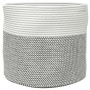 Cesta de almacenaje algodón gris y blanco Ø40x35 cm de , Cestas - Ref: Foro24-358466, Precio: 27,84 €, Descuento: %