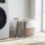 Cesta para ropa sucia algodón marrón y blanco Ø55x36 cm de , Cestas para ropa - Ref: Foro24-358472, Precio: 40,56 €, Descuent...