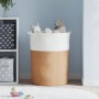 Cesta de almacenaje algodón marrón y blanco Ø49x65 cm de , Cestas - Ref: Foro24-358493, Precio: 55,88 €, Descuento: %