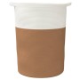 Cesta de almacenaje algodón marrón y blanco Ø49x65 cm de , Cestas - Ref: Foro24-358493, Precio: 55,88 €, Descuento: %