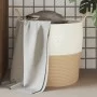 Cesta de almacenaje algodón beige y blanco Ø43x38 cm de , Cestas - Ref: Foro24-358487, Precio: 48,51 €, Descuento: %