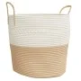 Cesta de almacenaje algodón beige y blanco Ø43x38 cm de , Cestas - Ref: Foro24-358487, Precio: 48,51 €, Descuento: %