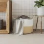 Aufbewahrungskorb aus Baumwolle in Beige und Weiß Ø51x33 cm von , Körbe - Ref: Foro24-358491, Preis: 31,44 €, Rabatt: %
