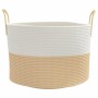 Cesta de almacenaje algodón beige y blanco Ø51x33 cm de , Cestas - Ref: Foro24-358491, Precio: 32,20 €, Descuento: %