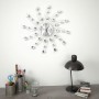 Reloj de pared con movimiento de cuarzo 50 cm plateado de vidaXL, Relojes de pared - Ref: Foro24-50643, Precio: 35,05 €, Desc...