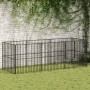 Corralito para perros con 8 paneles acero galvanizado negro en Casetas para perros | Comprar online en Foru.es