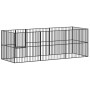 Corralito para perros con 8 paneles acero galvanizado negro en Casetas para perros | Comprar online en Foru.es