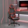 Gaming chair with massage and footrest in black red synthetic leather by , Gaming chairs - Ref: Foro24-345435, Price: 125,39 ...