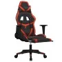 Gaming chair with massage and footrest in black red synthetic leather by , Gaming chairs - Ref: Foro24-345435, Price: 125,39 ...