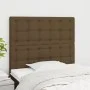 Cabeceros 2 unidades de tela marrón oscuro 80x5x78/88 cm de , Cabeceros y pies de cama - Ref: Foro24-3116743, Precio: 56,81 €...